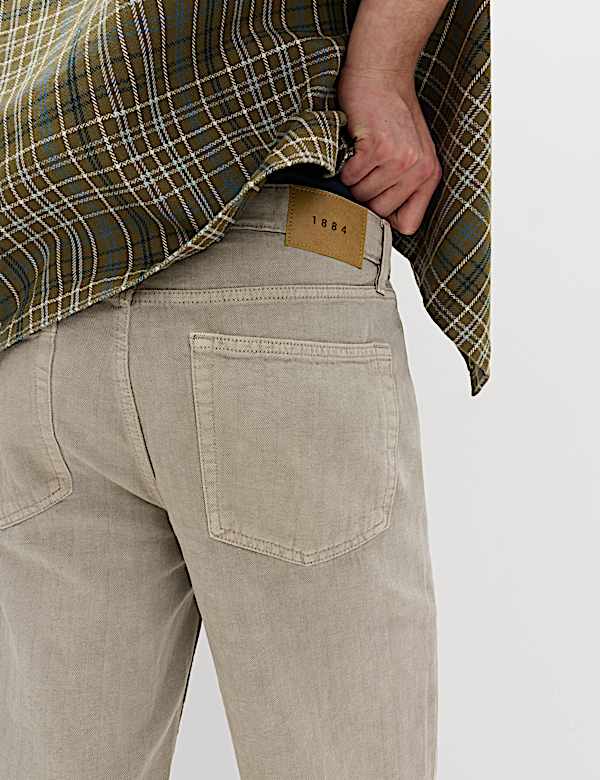 Pure Cotton Striped Rigid Denim Shorts - UA