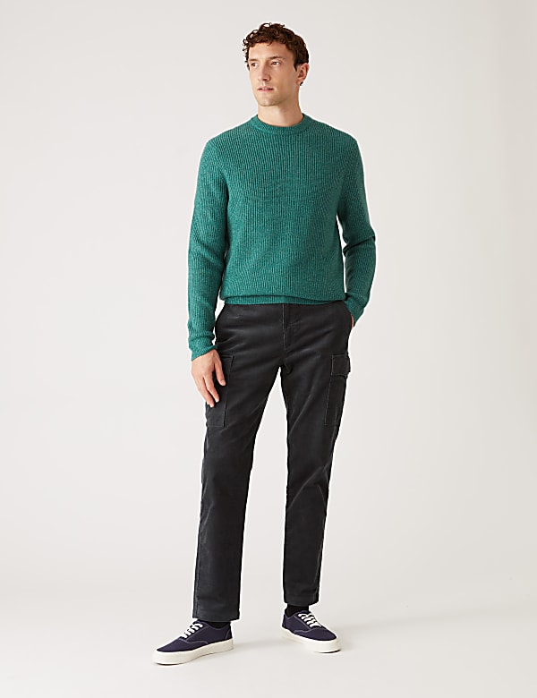 Tapered Fit Corduroy Cargo Trousers