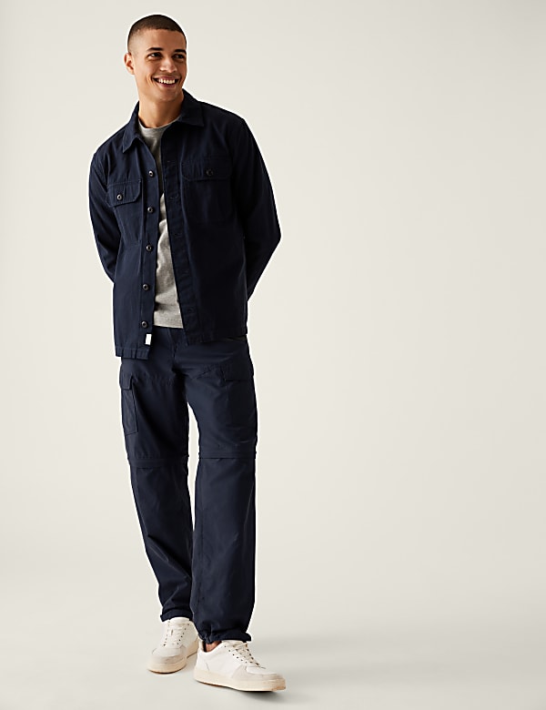 Regular Fit Zip Off Trekking Cargo Trousers