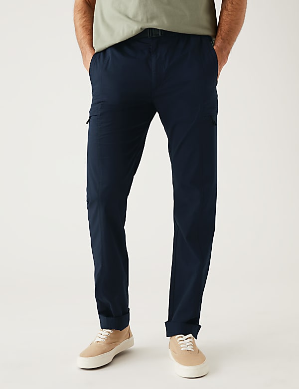 Slim Fit Belted Trekking Trousers