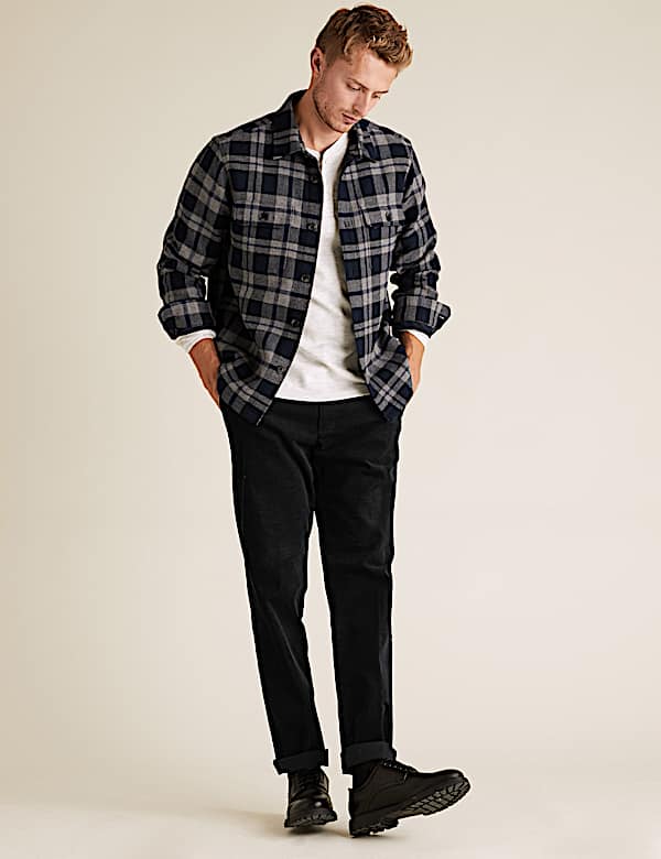 Regular Fit Corduroy Stretch Trousers