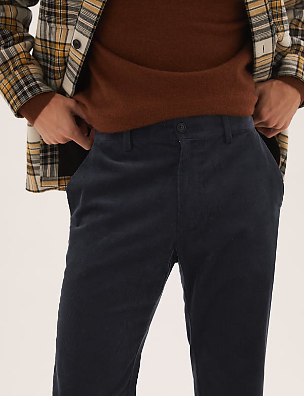 Regular Fit Corduroy Stretch Trousers