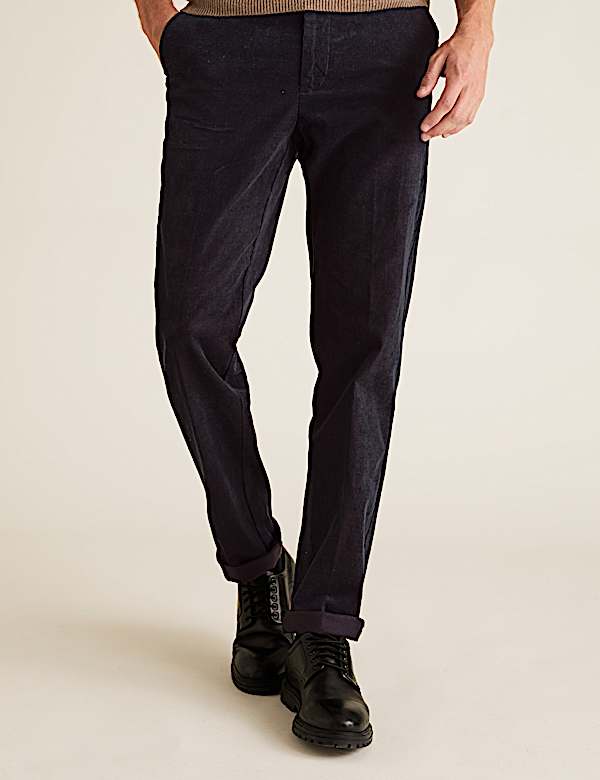 Regular Fit Corduroy Stretch Trousers