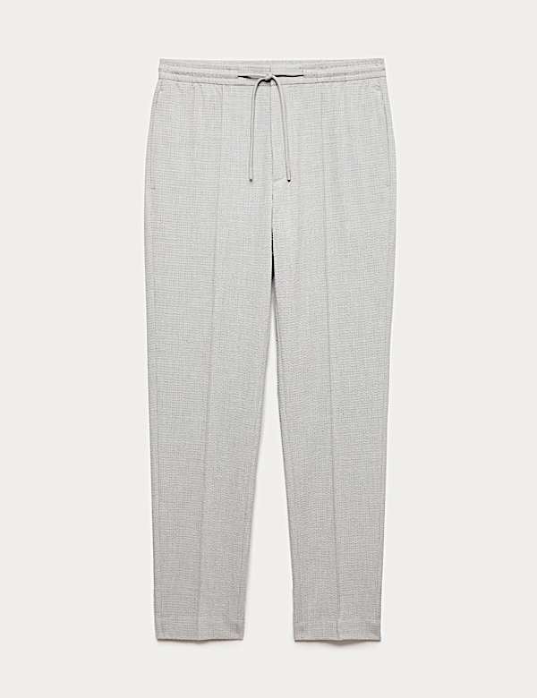 Tapered Fit Seersucker Joggers - AU