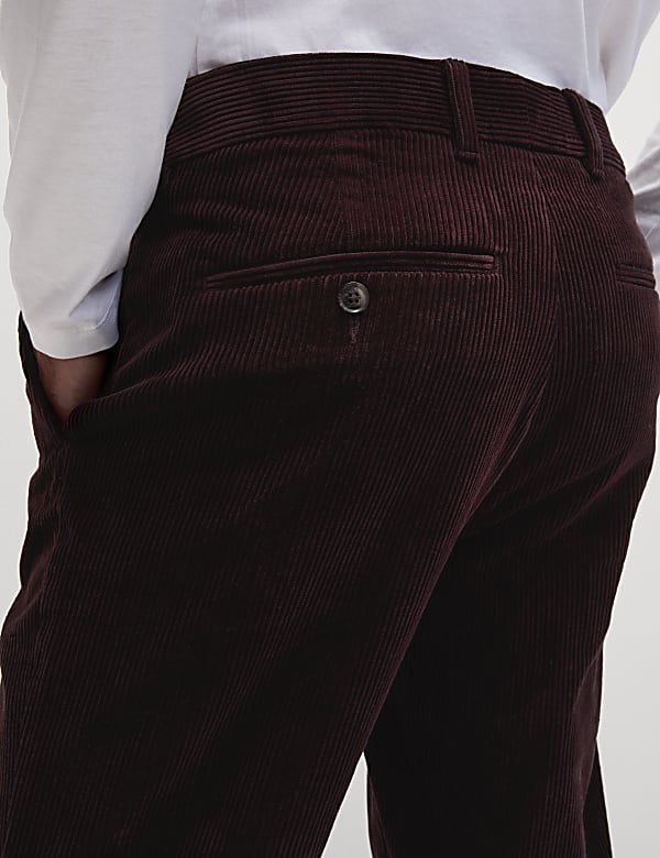 Regular Fit Luxury Single Pleat Corduroy Chinos