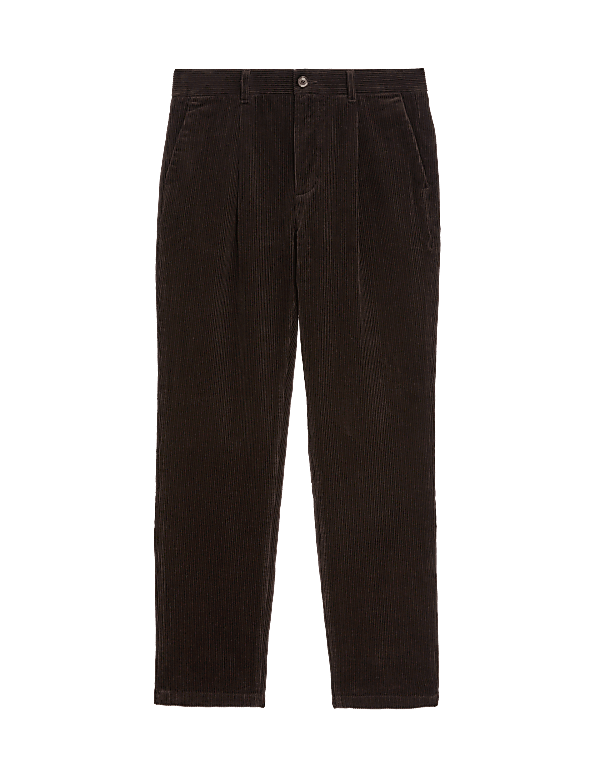 Regular Fit Luxury Single Pleat Corduroy Chinos