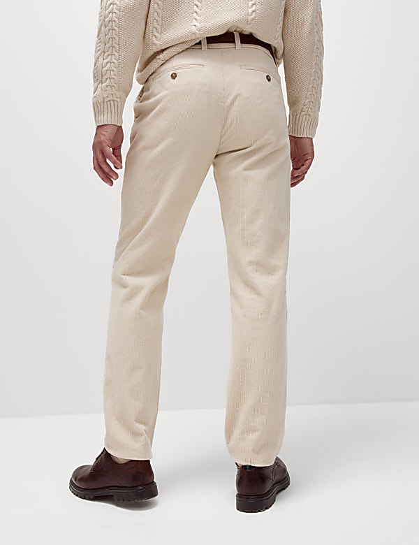 Regular Fit Luxury Single Pleat Corduroy Chinos