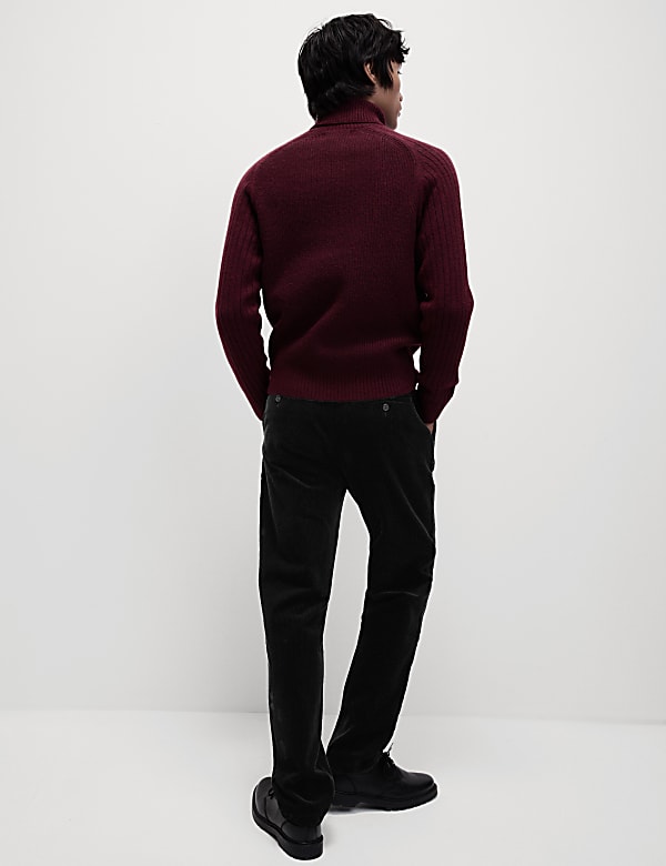 Regular Fit Luxury Single Pleat Corduroy Chinos