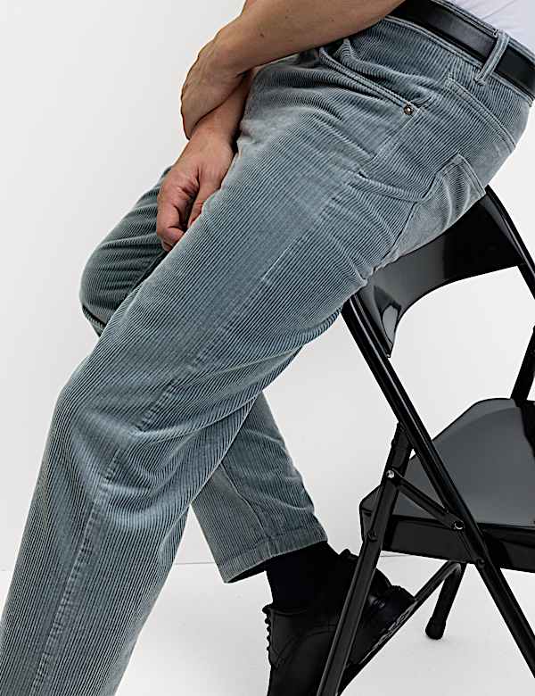 Loose Fit Luxury Corduroy 5 Pocket Trousers - IS