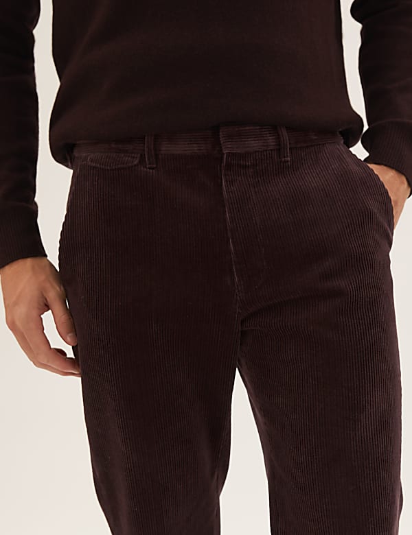 Regular Fit Lux Corduroy Stretch Trousers