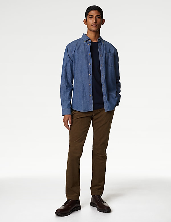 Slim Fit Corduroy Stretch Chinos