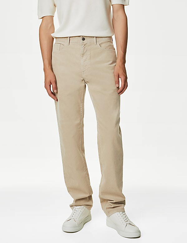 Straight Fit Corduroy 5 Pocket Trousers - GR
