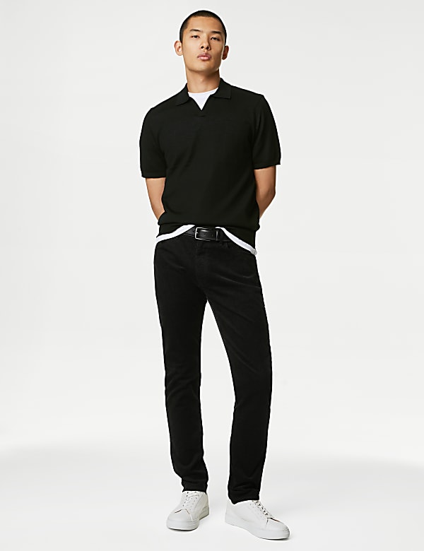 Slim Fit Corduroy 5 Pocket Trousers - US