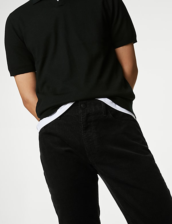 Slim Fit Corduroy 5 Pocket Trousers - US