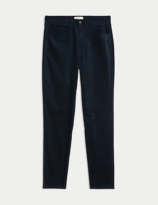 Moleskin-broek met slanke pasvorm en 5 zakken - NL