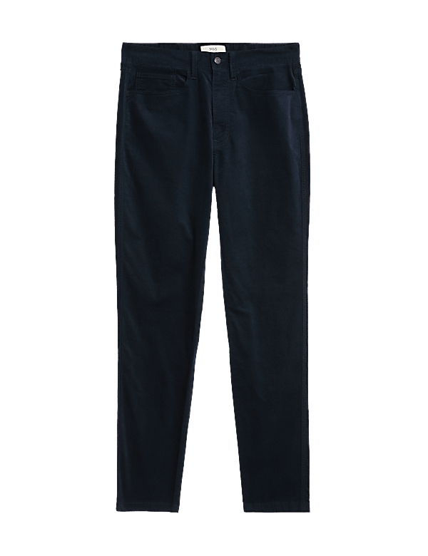 Slim Fit Diagonal Corduroy 5 Pocket Trousers
