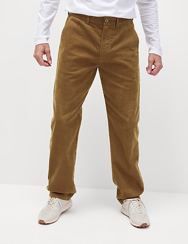 Loose Fit Corduroy Stretch Chinos - IT