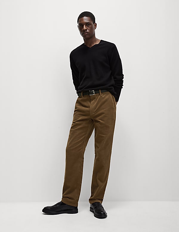 Regular Fit Corduroy Stretch Chinos