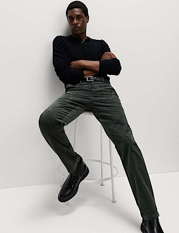 Regular Fit Corduroy Stretch Chinos