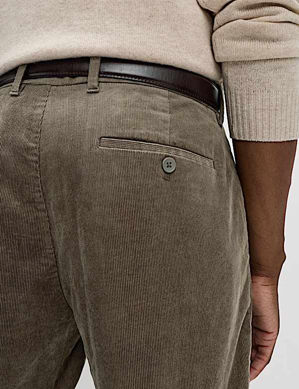 Regular Fit Corduroy Stretch Chinos - US