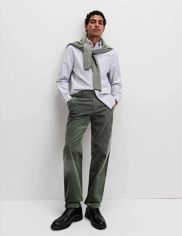 Regular Fit Corduroy Stretch Chinos