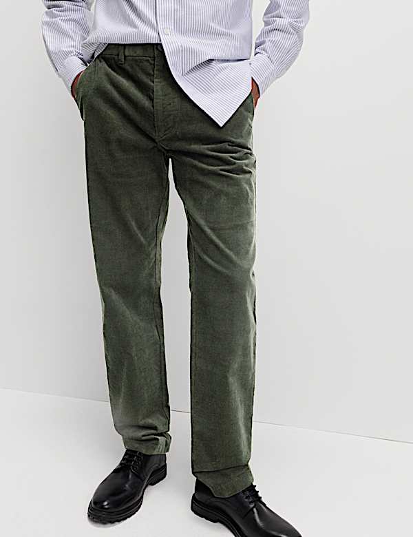 Regular Fit Corduroy Stretch Chinos