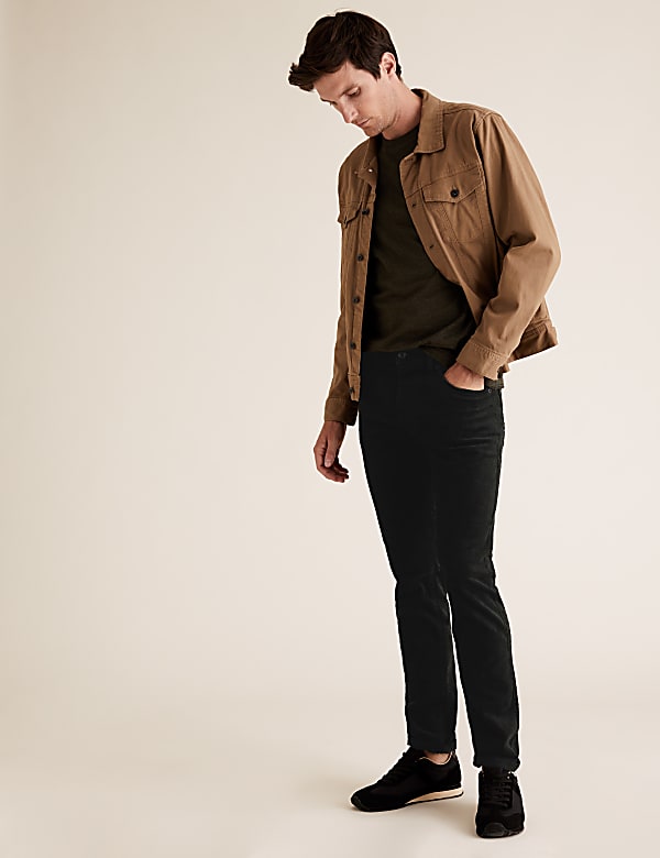 Slim Fit Corduroy 5 Pocket Trousers