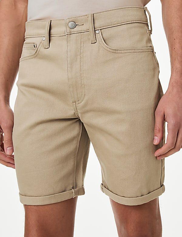 Stretch Denim Shorts