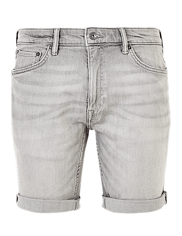 Slim Fit Organic Cotton Stretch Denim Shorts