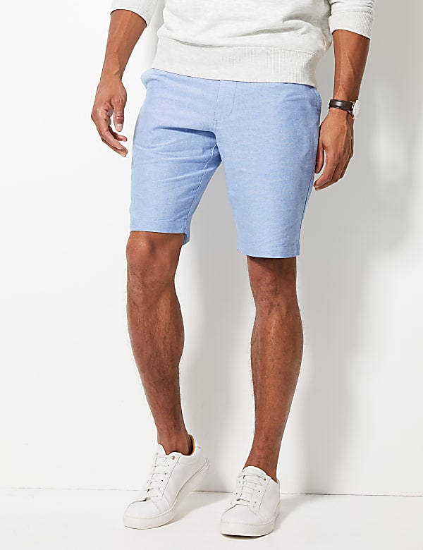 Pure Cotton Chambray Shorts