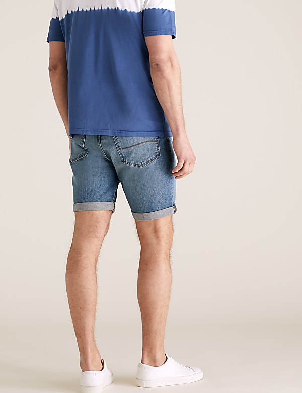 Organic Cotton Stretch Denim Shorts
