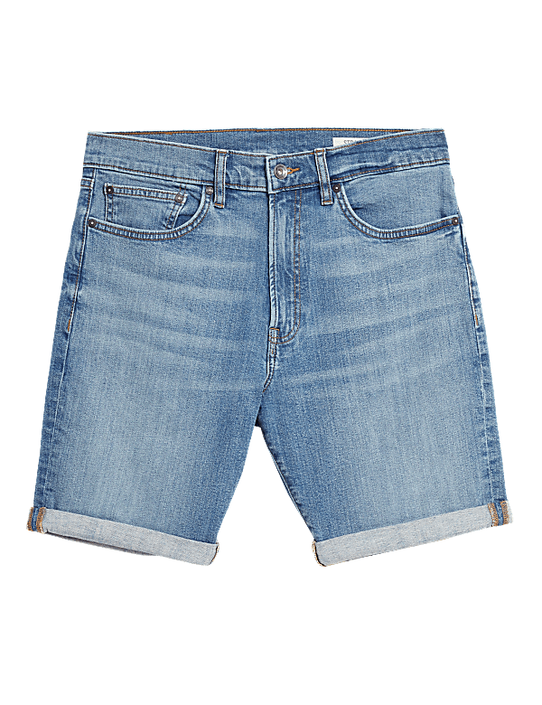Organic Cotton Stretch Denim Shorts