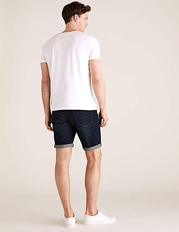 Organic Cotton Stretch Denim Shorts