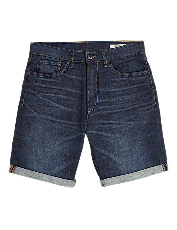 Organic Cotton Stretch Denim Shorts