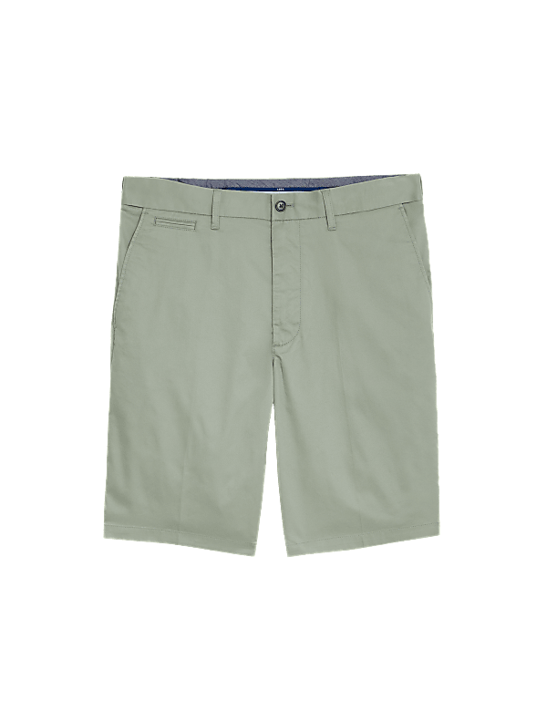 Cotton Mix Plain Regular Fit Chino Shorts