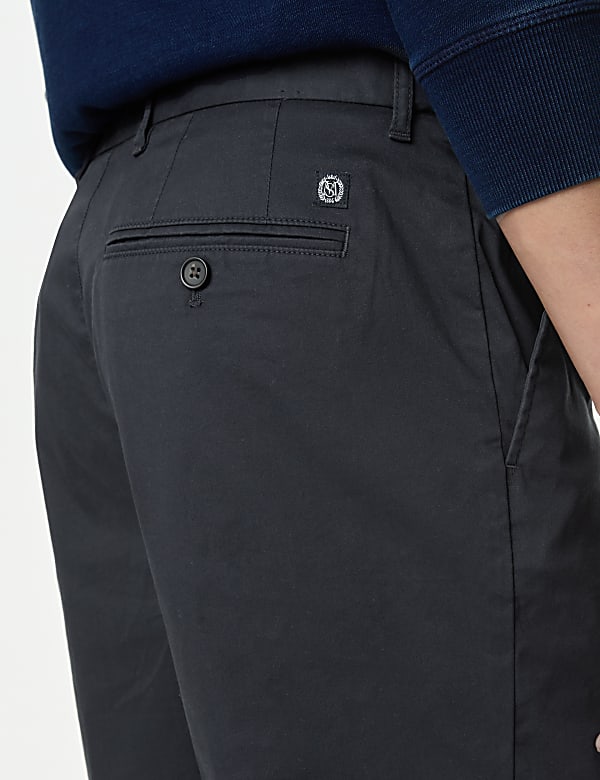 Cotton Mix Plain Regular Fit Chino Shorts