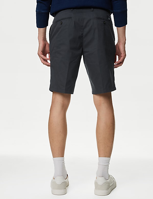Cotton Mix Plain Regular Fit Chino Shorts
