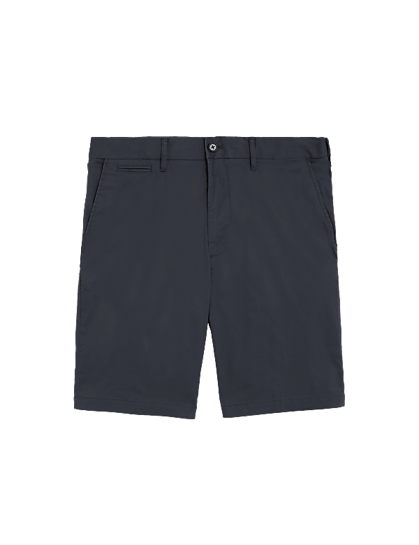 Cotton Mix Plain Regular Fit Chino Shorts