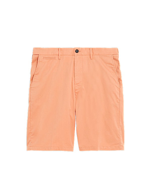Cotton Mix Plain Regular Fit Chino Shorts