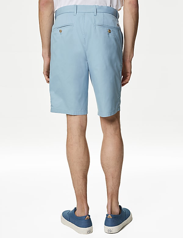 Cotton Mix Plain Regular Fit Chino Shorts