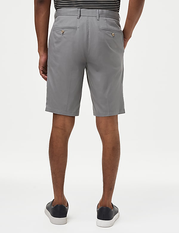 Cotton Mix Plain Regular Fit Chino Shorts