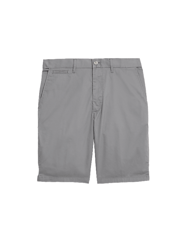 Cotton Mix Plain Regular Fit Chino Shorts