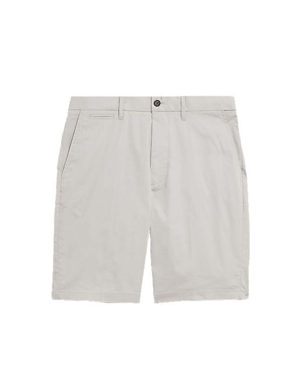 Cotton Mix Plain Regular Fit Chino Shorts
