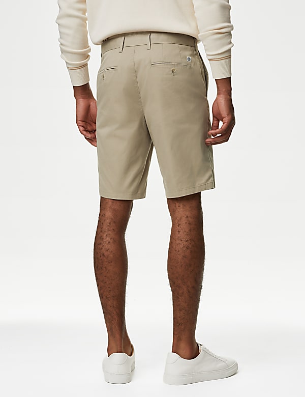 Cotton Mix Plain Regular Fit Chino Shorts