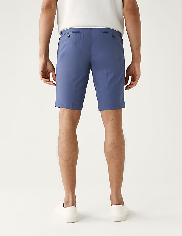 Cotton Mix Plain Regular Fit Chino Shorts