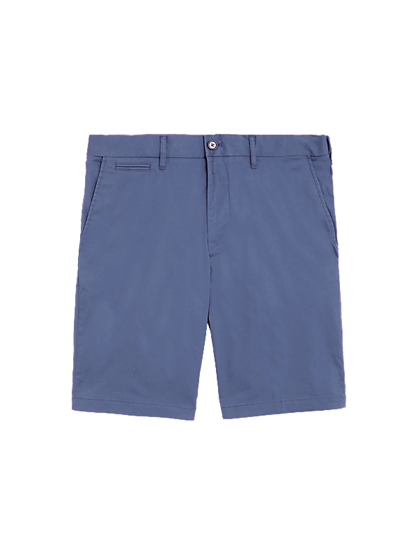 Cotton Mix Plain Regular Fit Chino Shorts