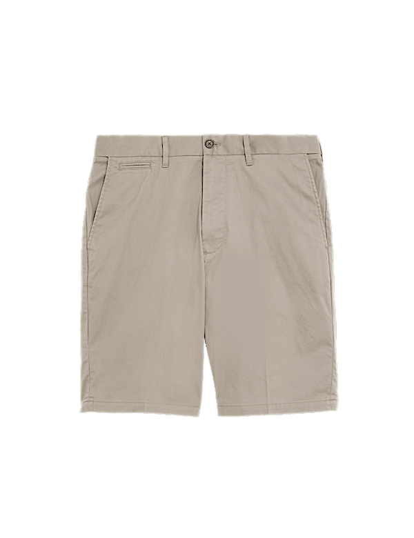 Cotton Mix Plain Regular Fit Chino Shorts
