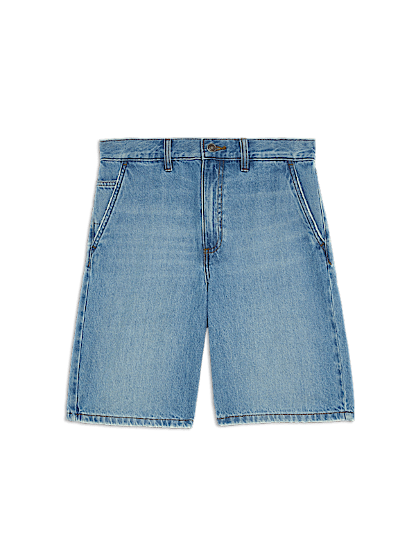 Straight Fit Lightweight Denim Shorts