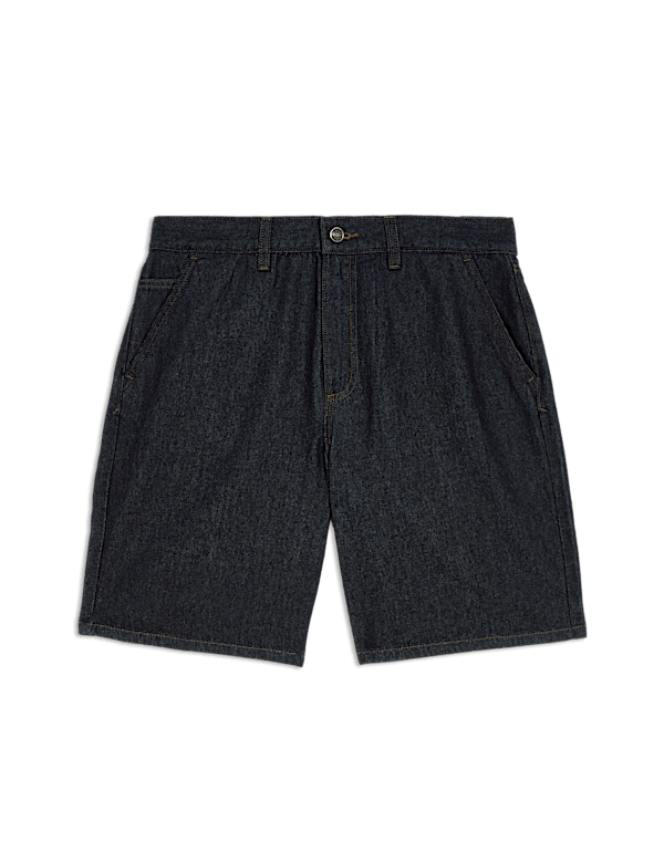 Straight Fit Lightweight Denim Shorts