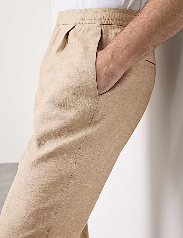 Performance Linen Blend Trousers - BG